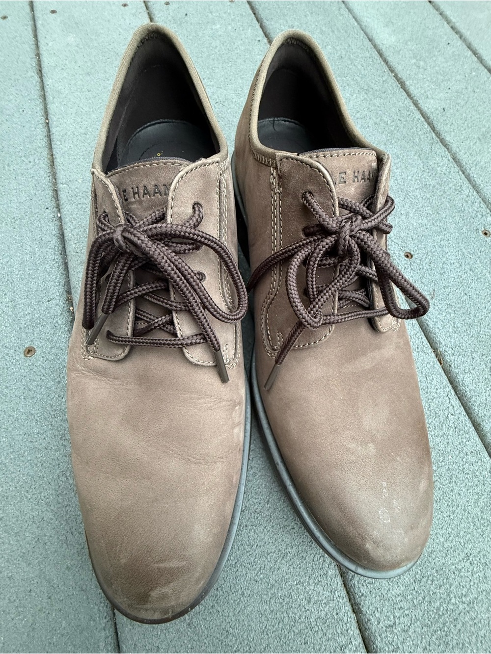 Cole Haan Men’s Taupe Brown Suede Chukka Boots